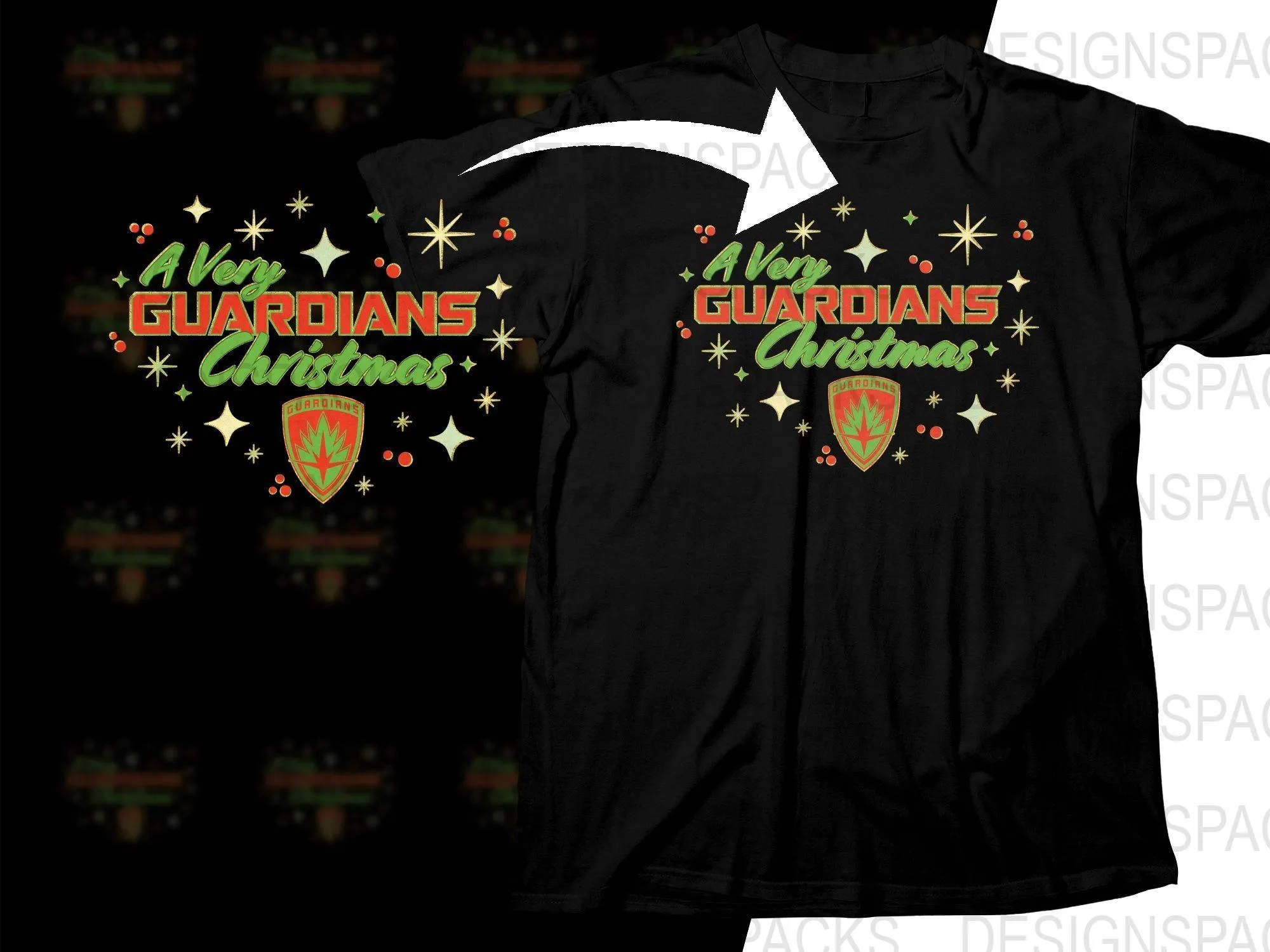 A Very Guardians Christmas Themed Png Digital Download