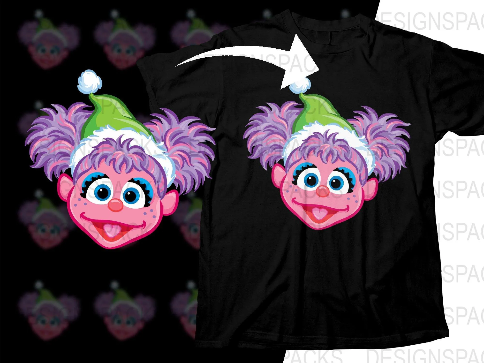 Abby Cadabby Christmas Theme Graphic Png Digital Download