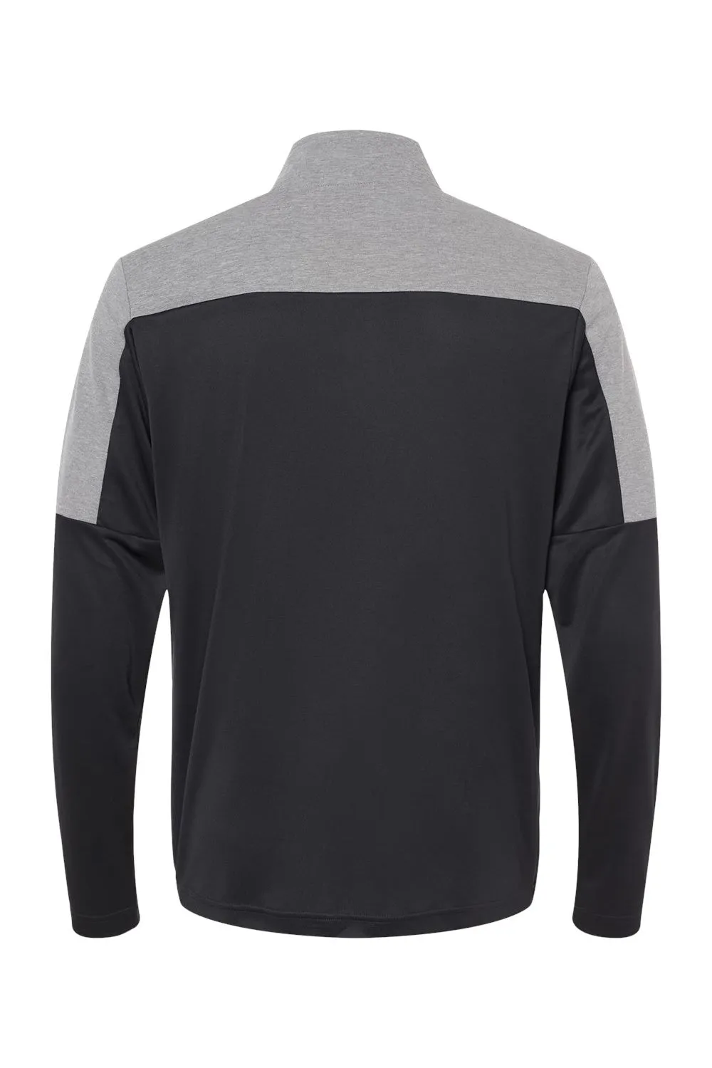 Adidas Mens Moisture Wicking 1/4 Zip Sweatshirt - Black/Grey Melange - NEW