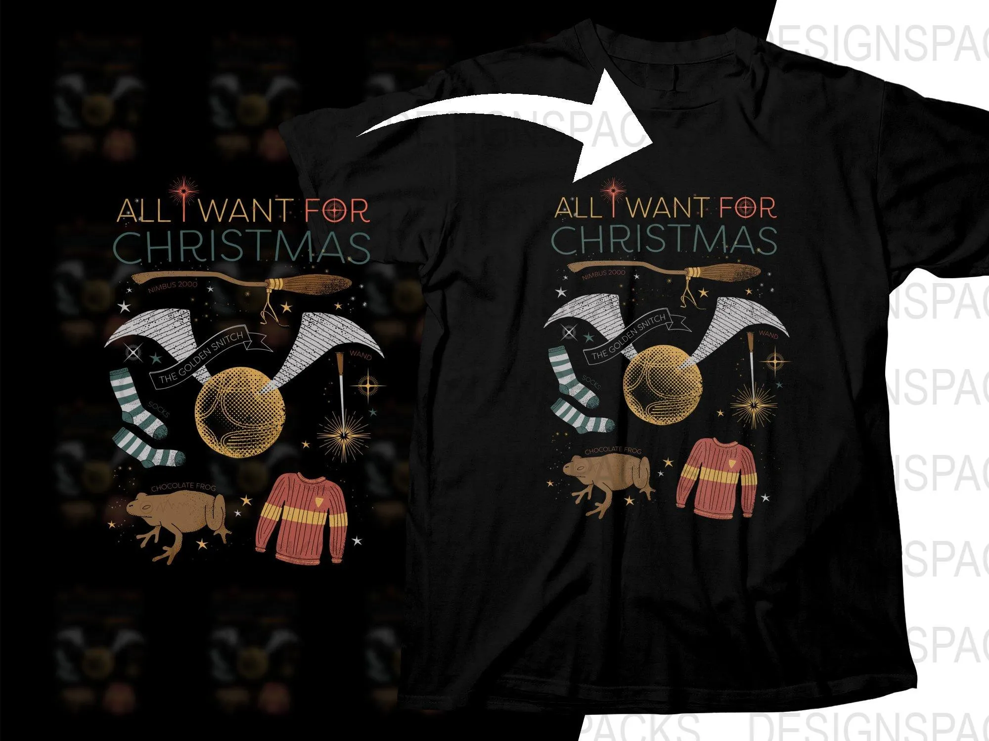 All I Want For Christmas Collection Png Digital Download
