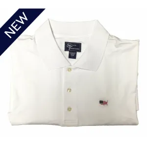 America Traditional Clubhouse Performance Polo White