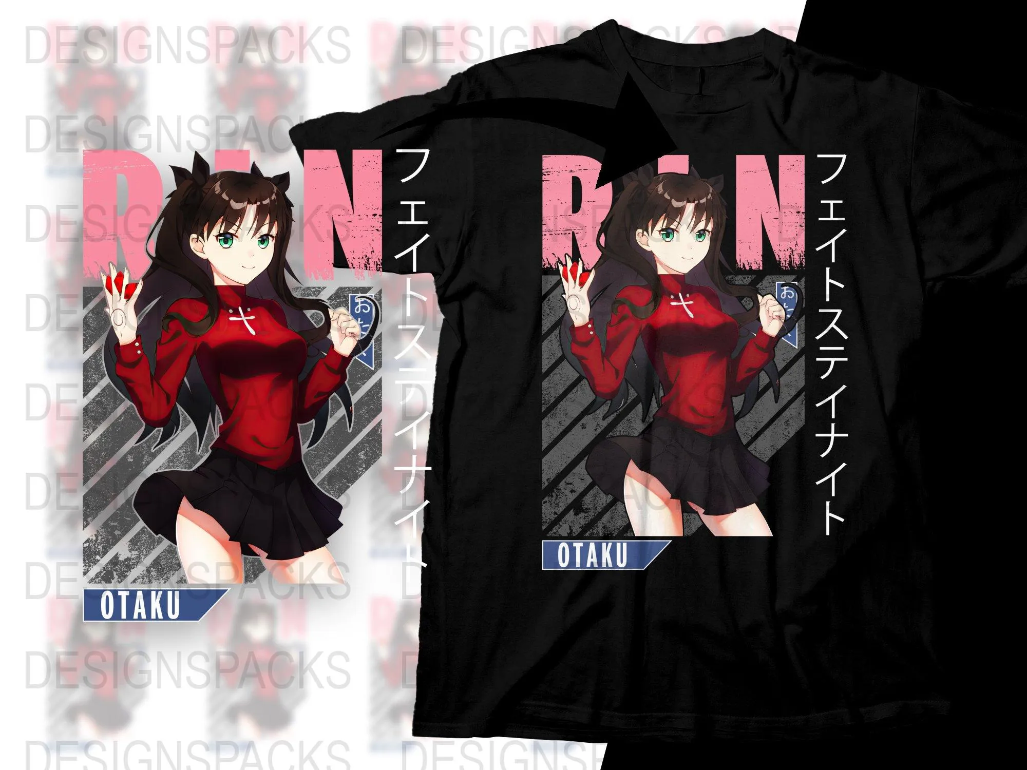 Anime Rin Graphic Png Digital Download
