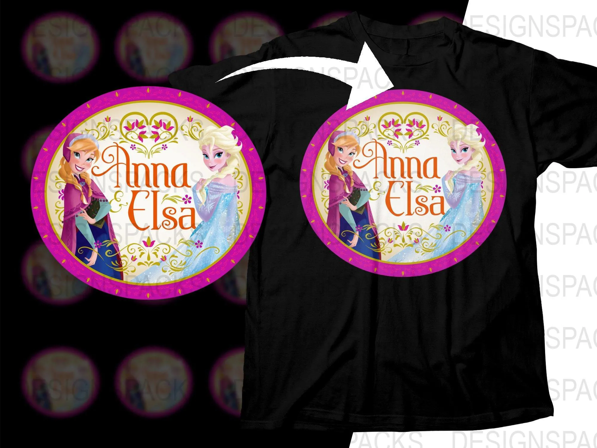Anna and Elsa Frozen Christmas Graphic Png Digital Download