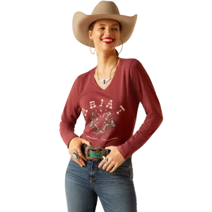 Ariat Women's Oxblood Red Rodeo T-shirt