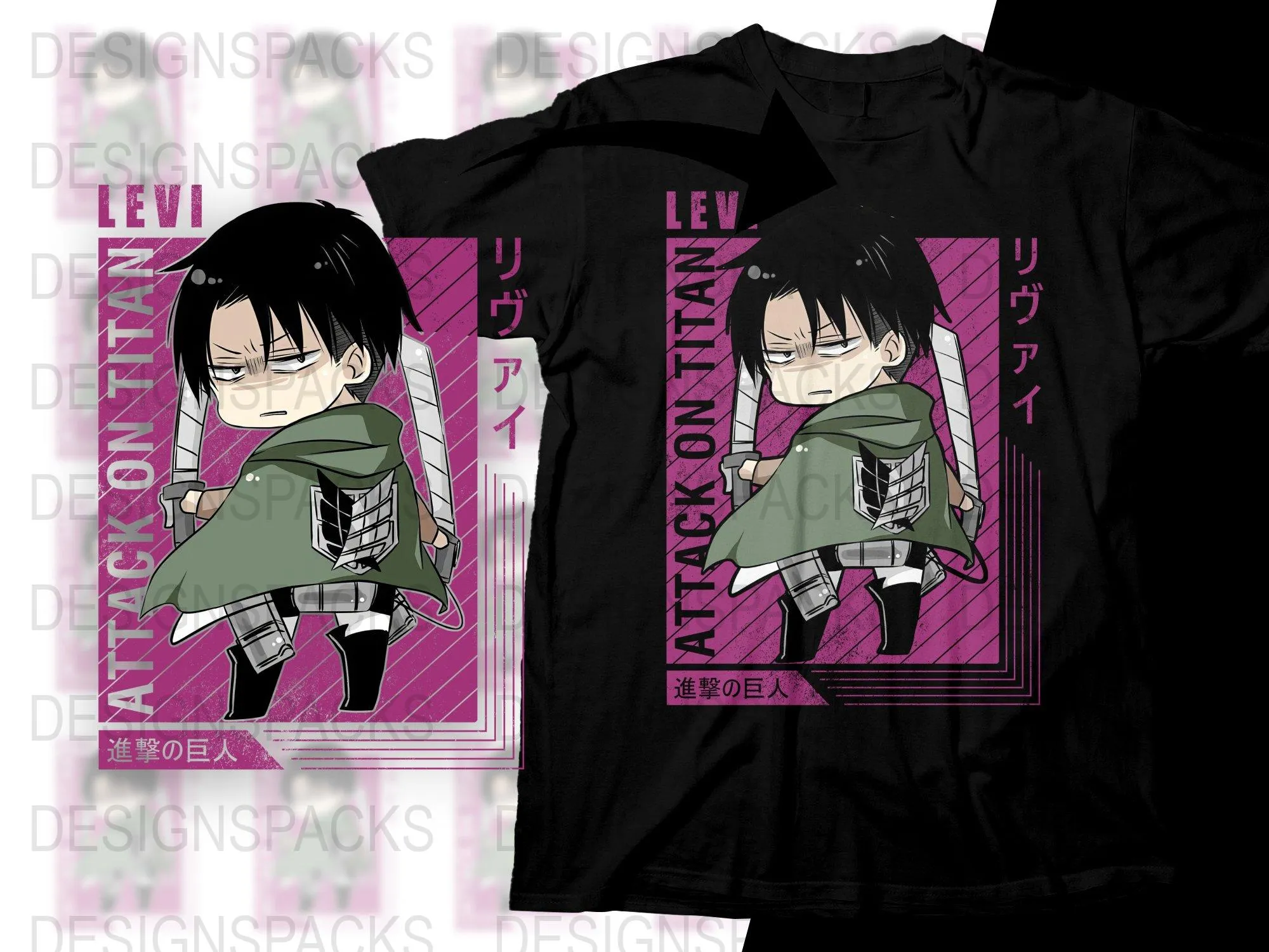 Attack on Titan Levi Png Digital Download