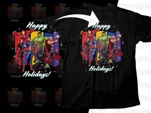 Avengers Happy Holidays Christmas Png Digital Download