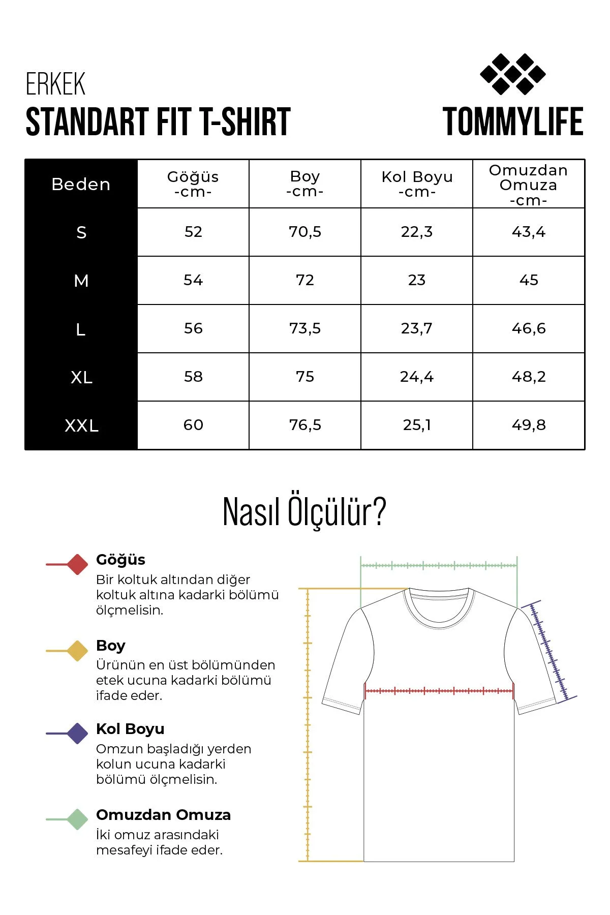 baski detayli v yaka standart kalip erkek t-shirt - 88186