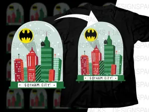 Batman Christmas Gotham City Themed Graphic Png Digital Download