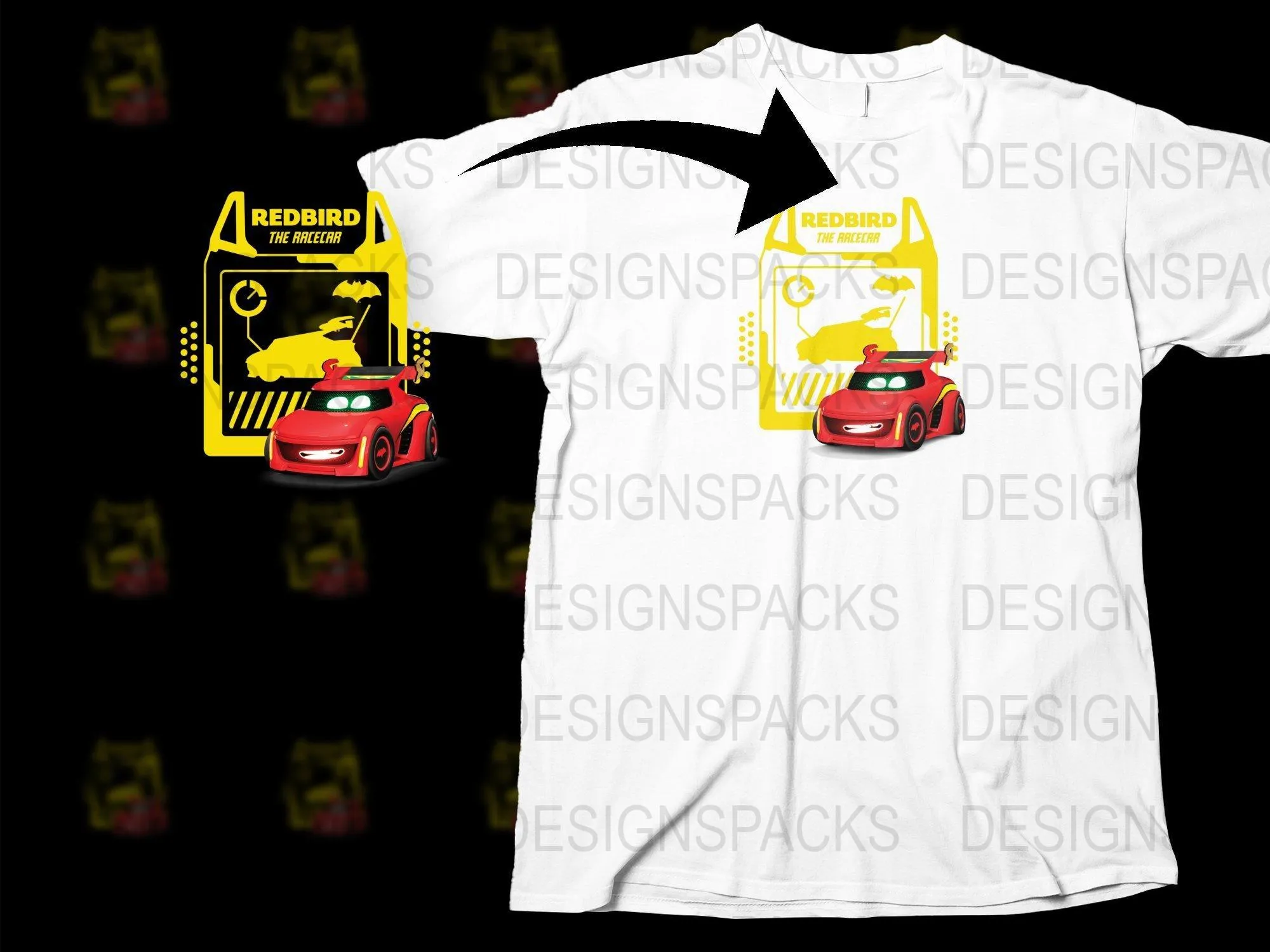 Batwheels Redbird The Racecar Graphic Halloween Png Digital Download
