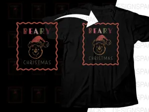 Beary Christmas with Adorable Bear Graphic Png Digital Download