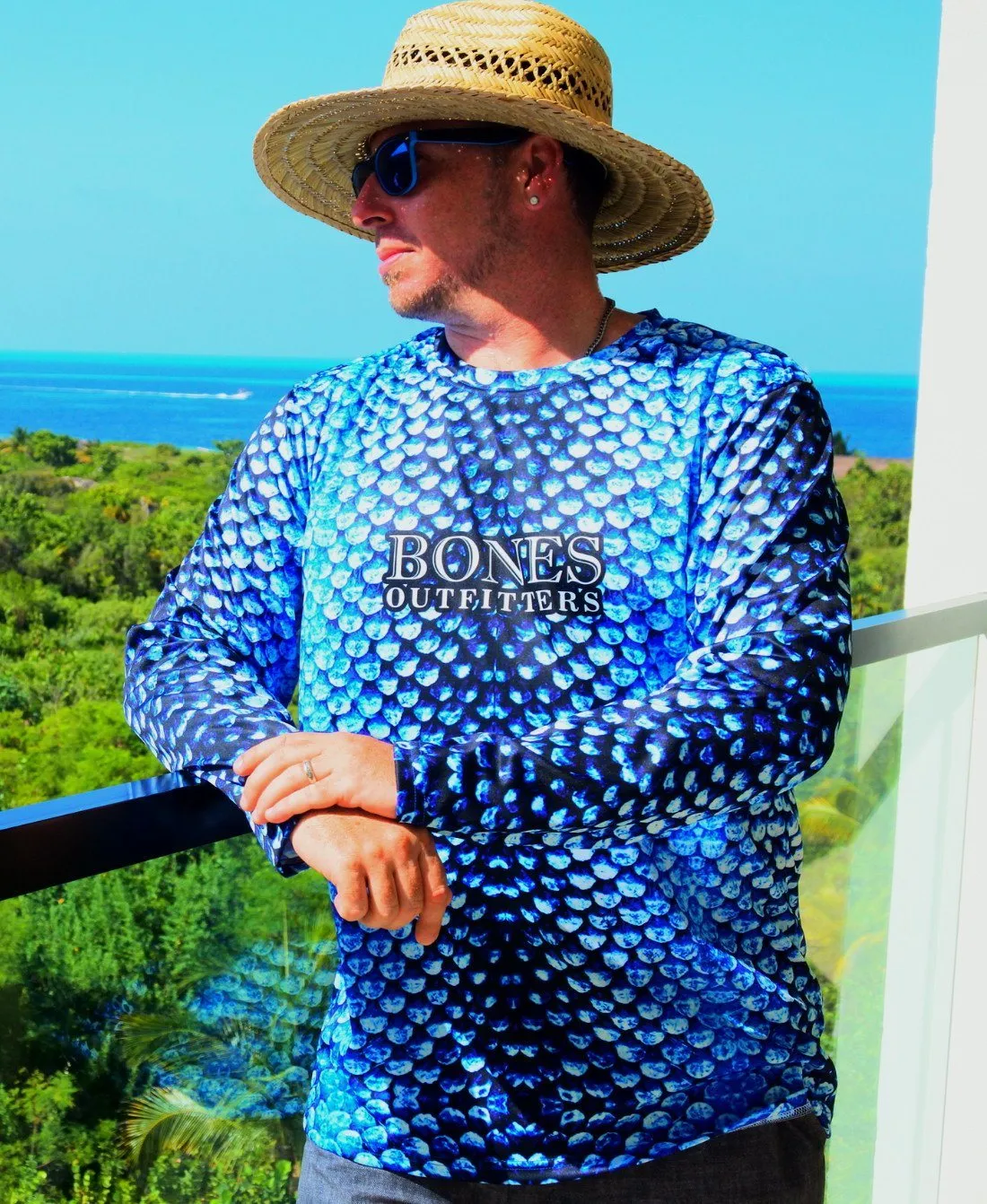 Bold Aqua Scales Long Sleeve