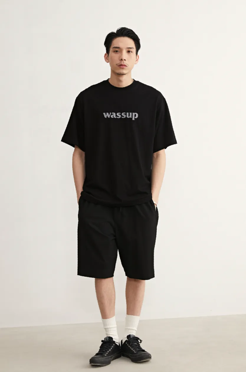 Bold Big Logo Print Basic Tee