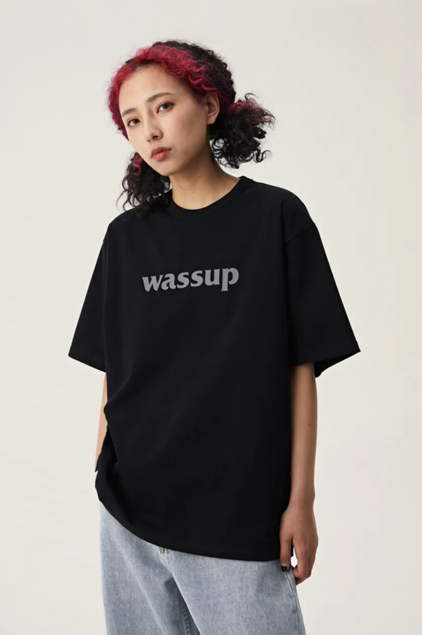 Bold Big Logo Print Basic Tee