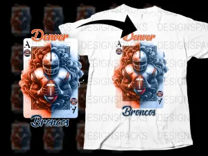 Bold Denver Broncos Graphic Football Fan Png Digital Download