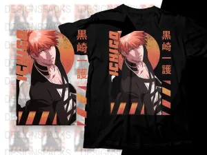 Bold Graphic Design Ichigo Kurosaki Anime Png Digital Download