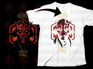 Bold Graphic Star Wars Darth Maul Character Png Digital Download