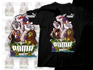 Bold Illustrated Two-Handed Sport Brand Action Png Digital Download