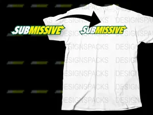 Bold Submissive Logo Graphic Design Png Digital Download