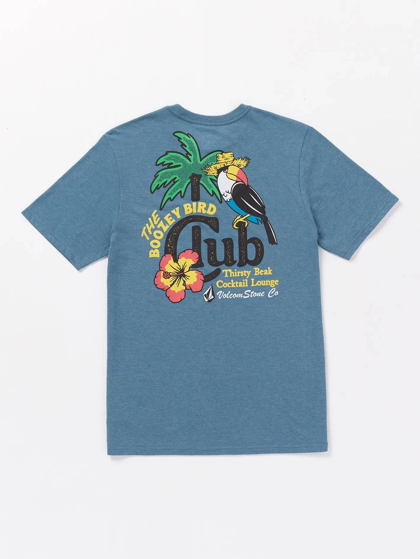 Boozey Bird Short Sleeve Tee - Stone Blue Heather