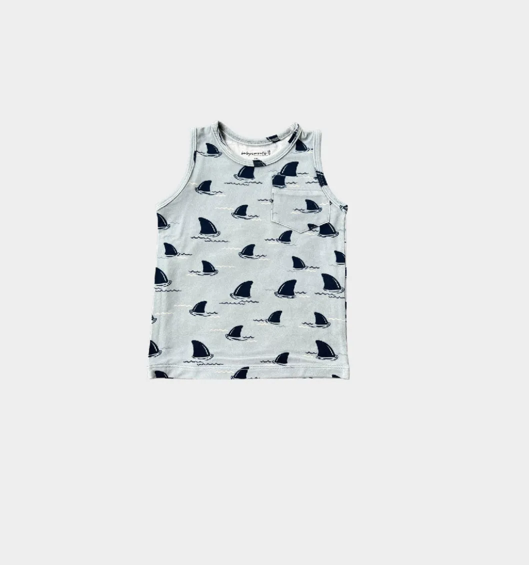 Boy's Pocket Tank | Shark Fin