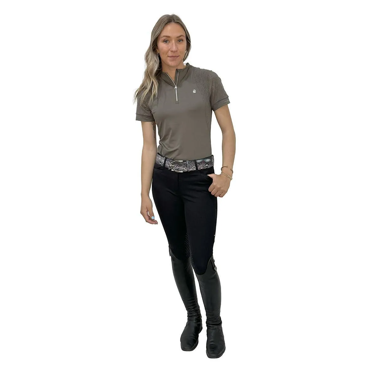 Cavallo Ladies Lace Half Zip Shirt  - Sale
