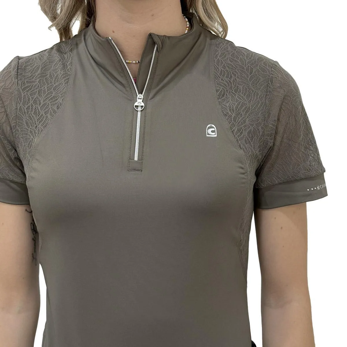 Cavallo Ladies Lace Half Zip Shirt  - Sale