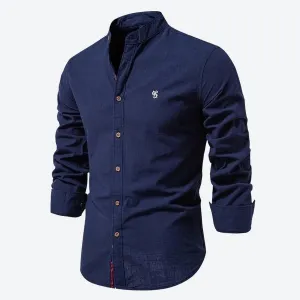 Classic Stand Collar Button-Up Shirts