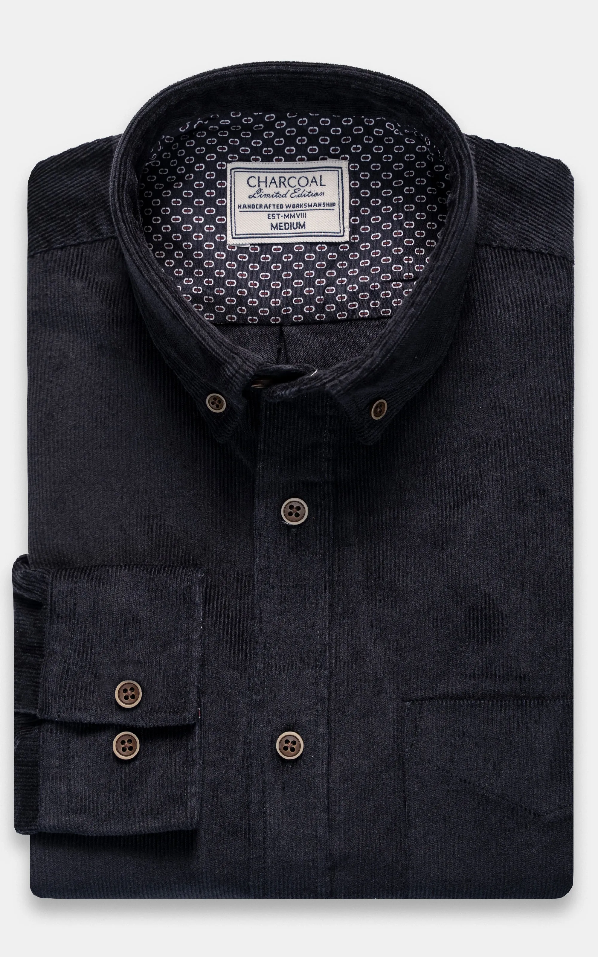 CORDUROY SHIRT IN BLACK