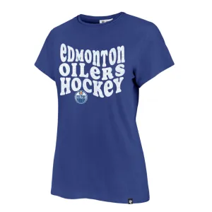 EDMONTON OILERS WOMENS FREE SPIRIT 47 FRANKIE BLUE T SHIRT