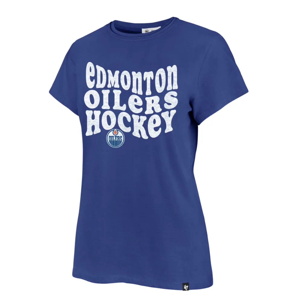 EDMONTON OILERS WOMENS FREE SPIRIT 47 FRANKIE BLUE T SHIRT