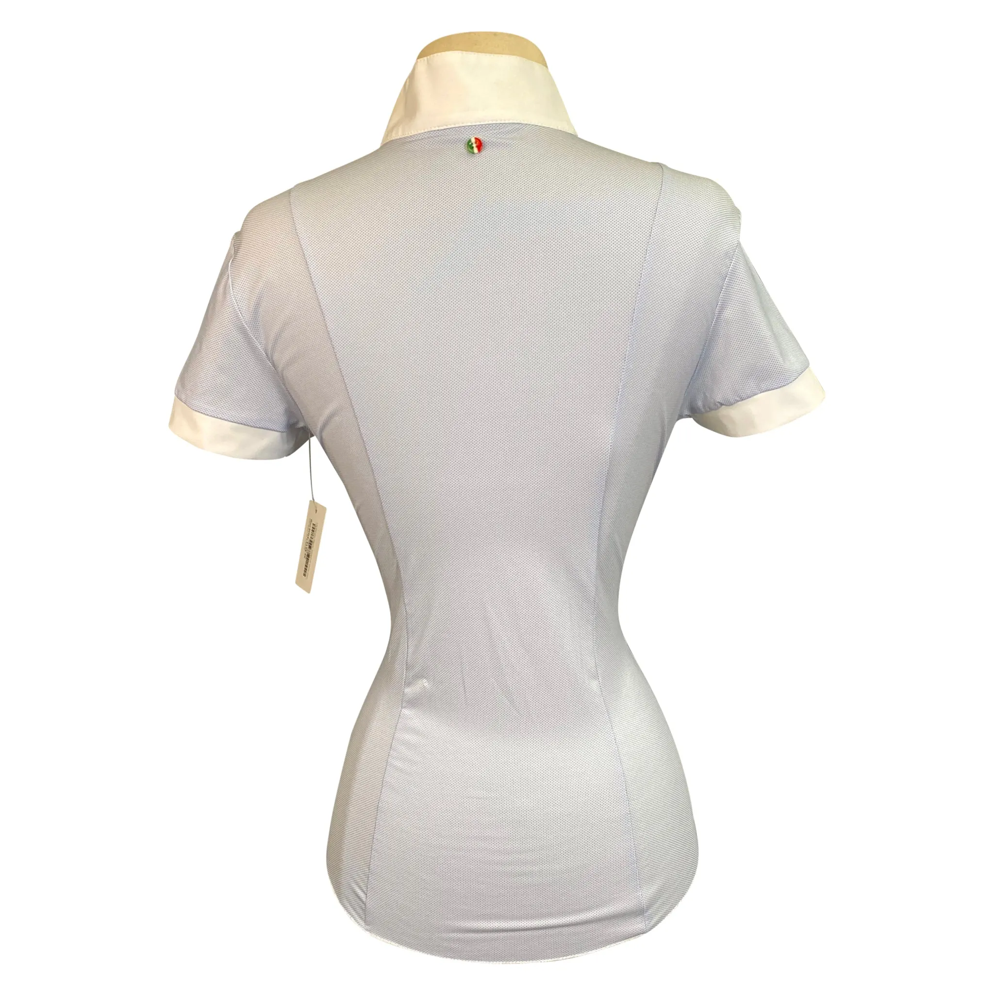 For Horses 'Gloria' Technical Show Shirt in Blue Pois - Women's XS