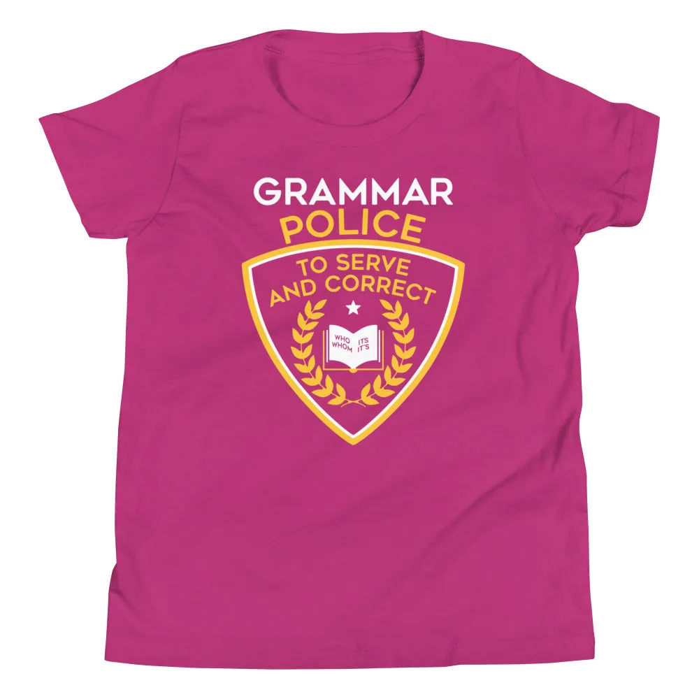 Grammar Police Kid's Youth Tee