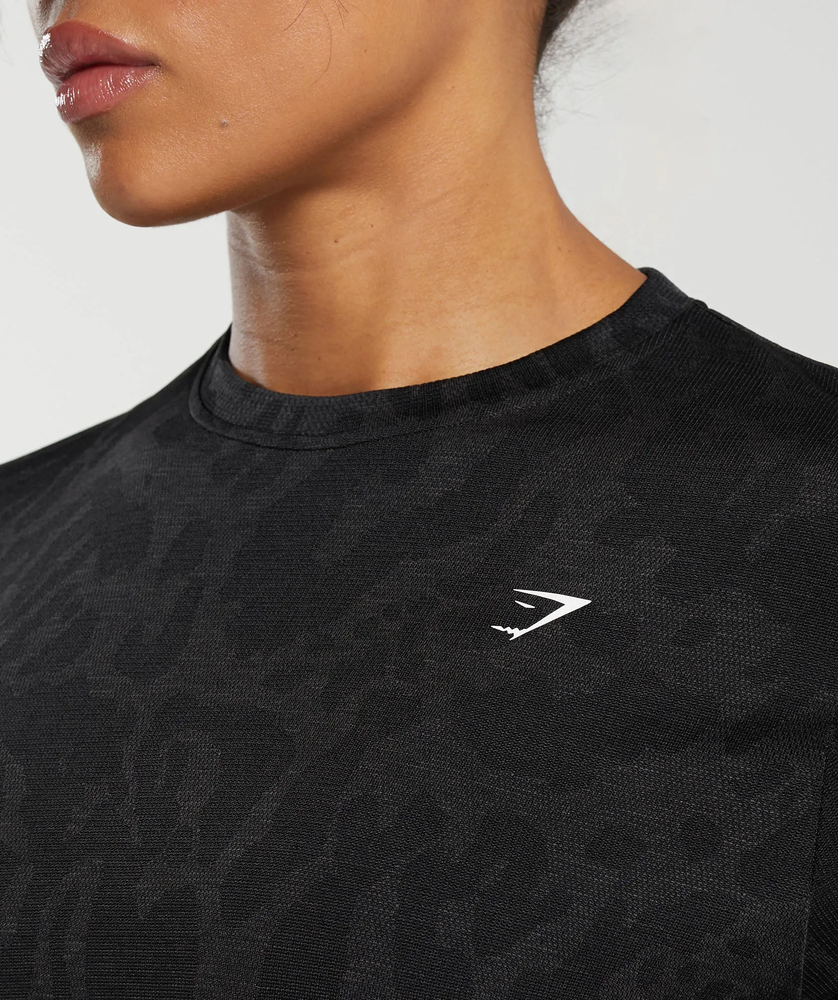 Gymshark Adapt Safari Seamless T-Shirt - Black/Asphalt Grey