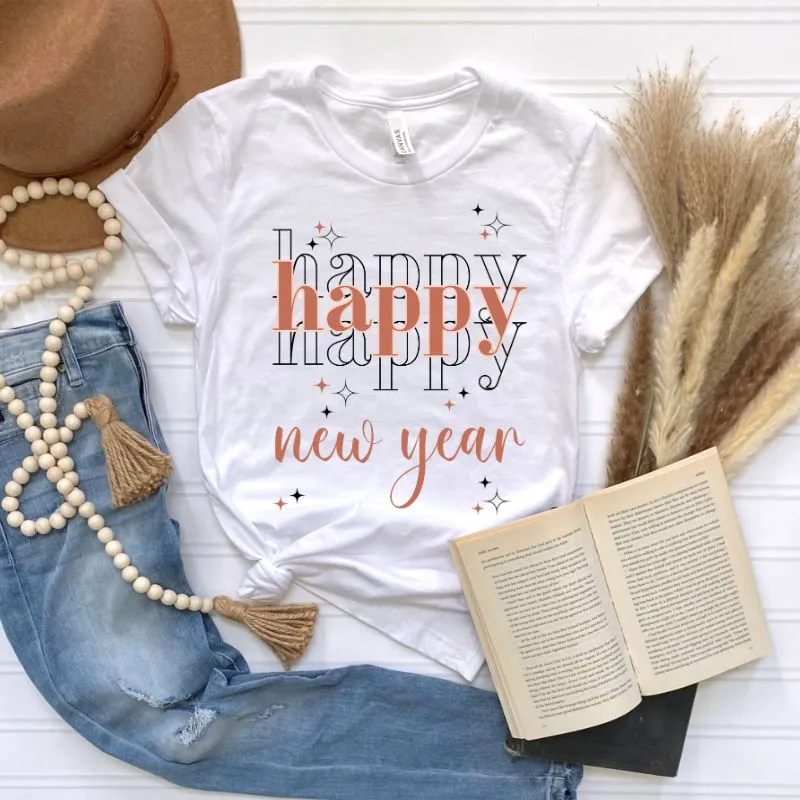 Happy Happy New Year 2025 PNG Digital Download