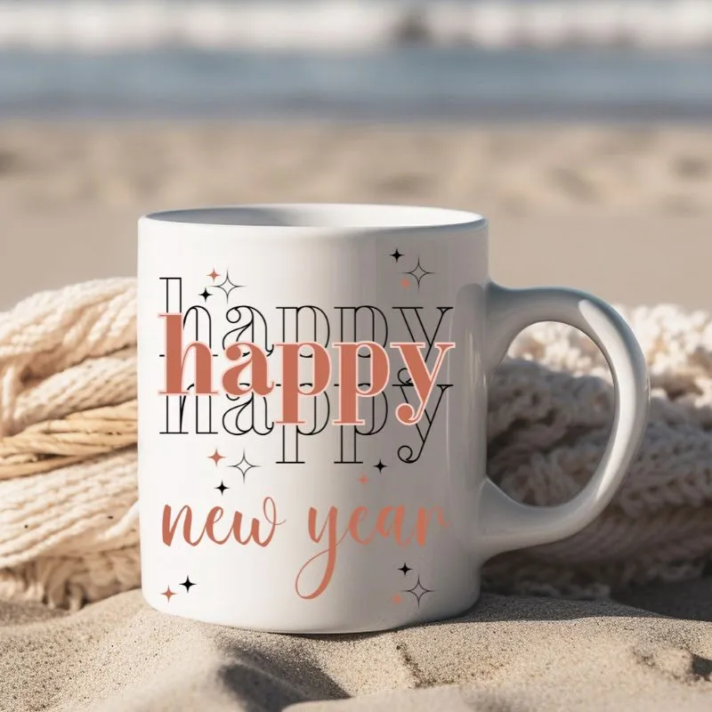 Happy Happy New Year 2025 PNG Digital Download