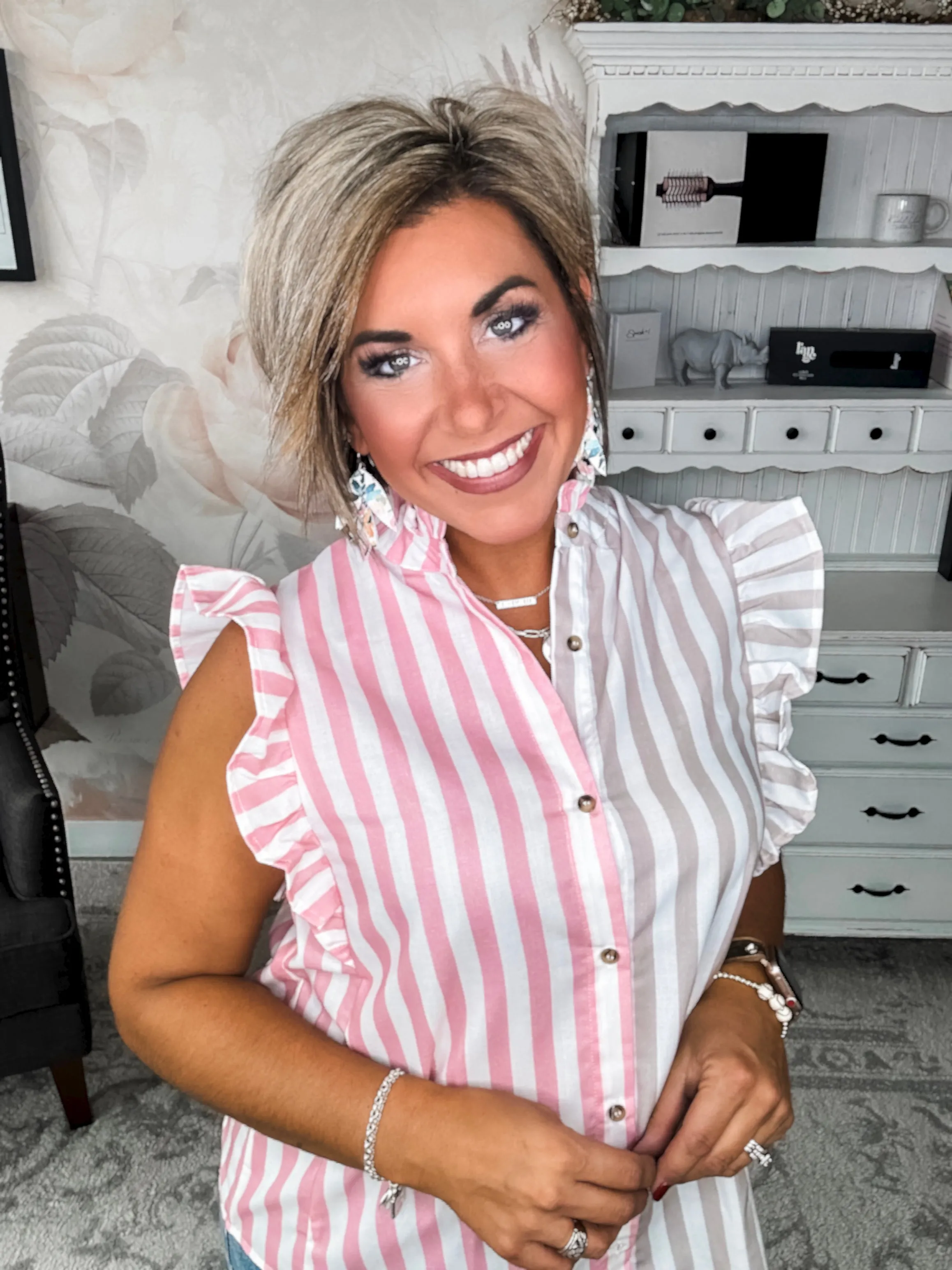 Heart Fall Fast Button Down