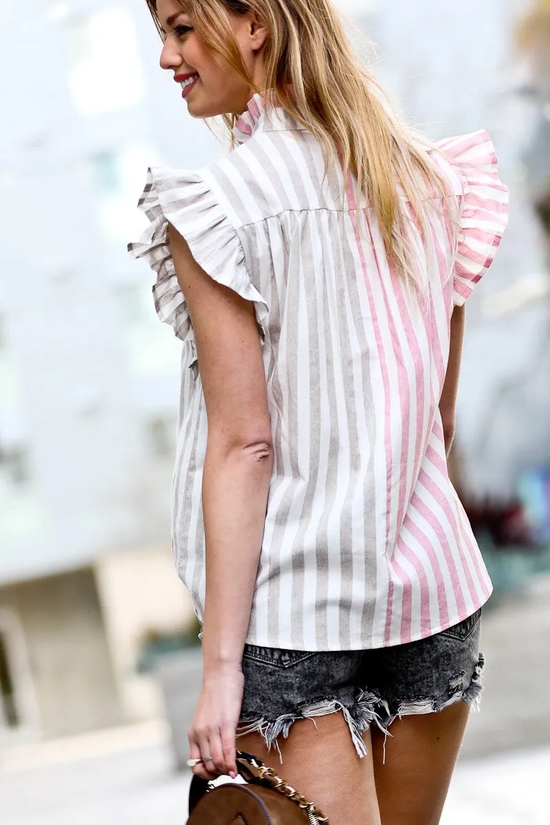 Heart Fall Fast Button Down