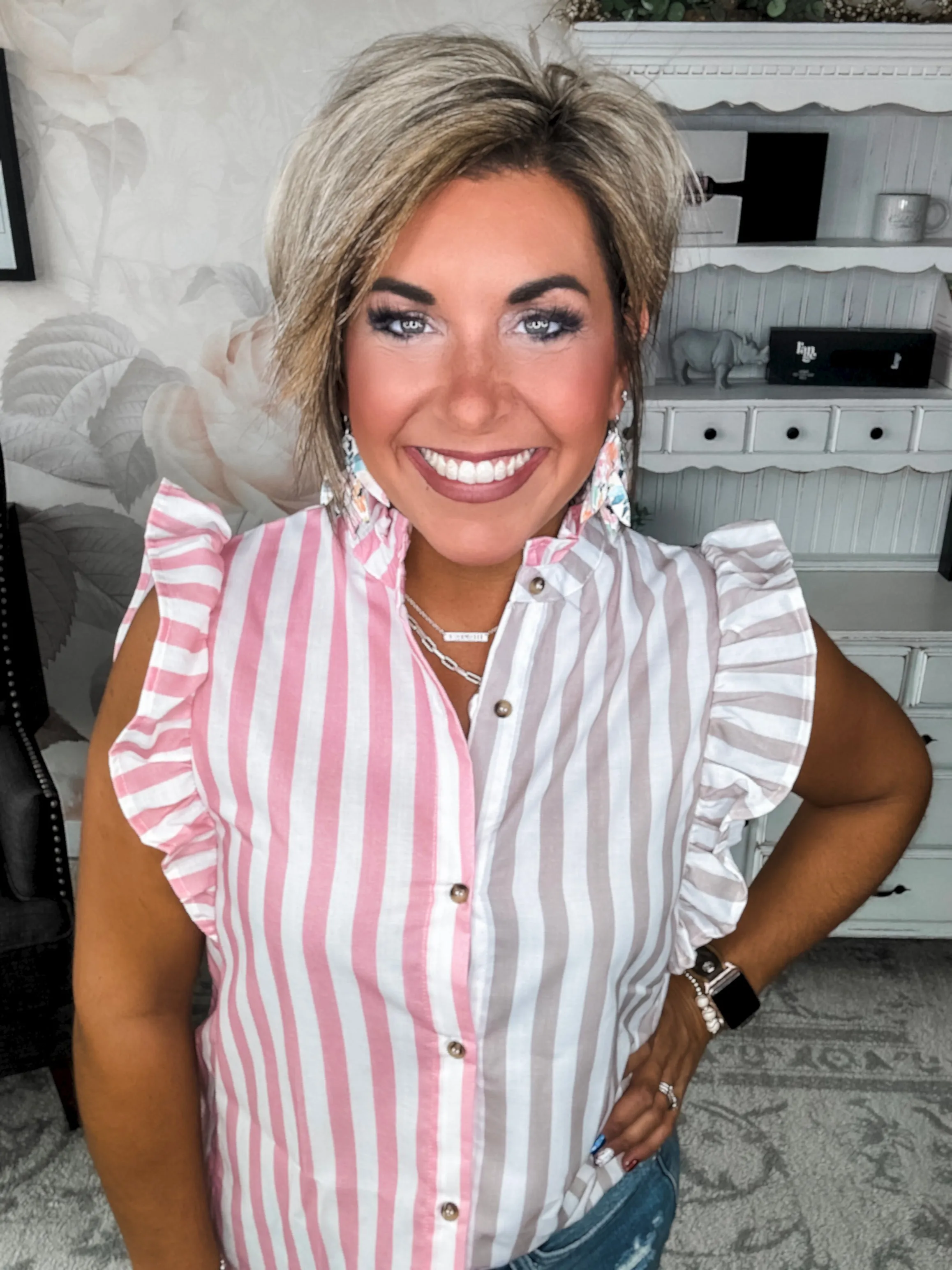 Heart Fall Fast Button Down