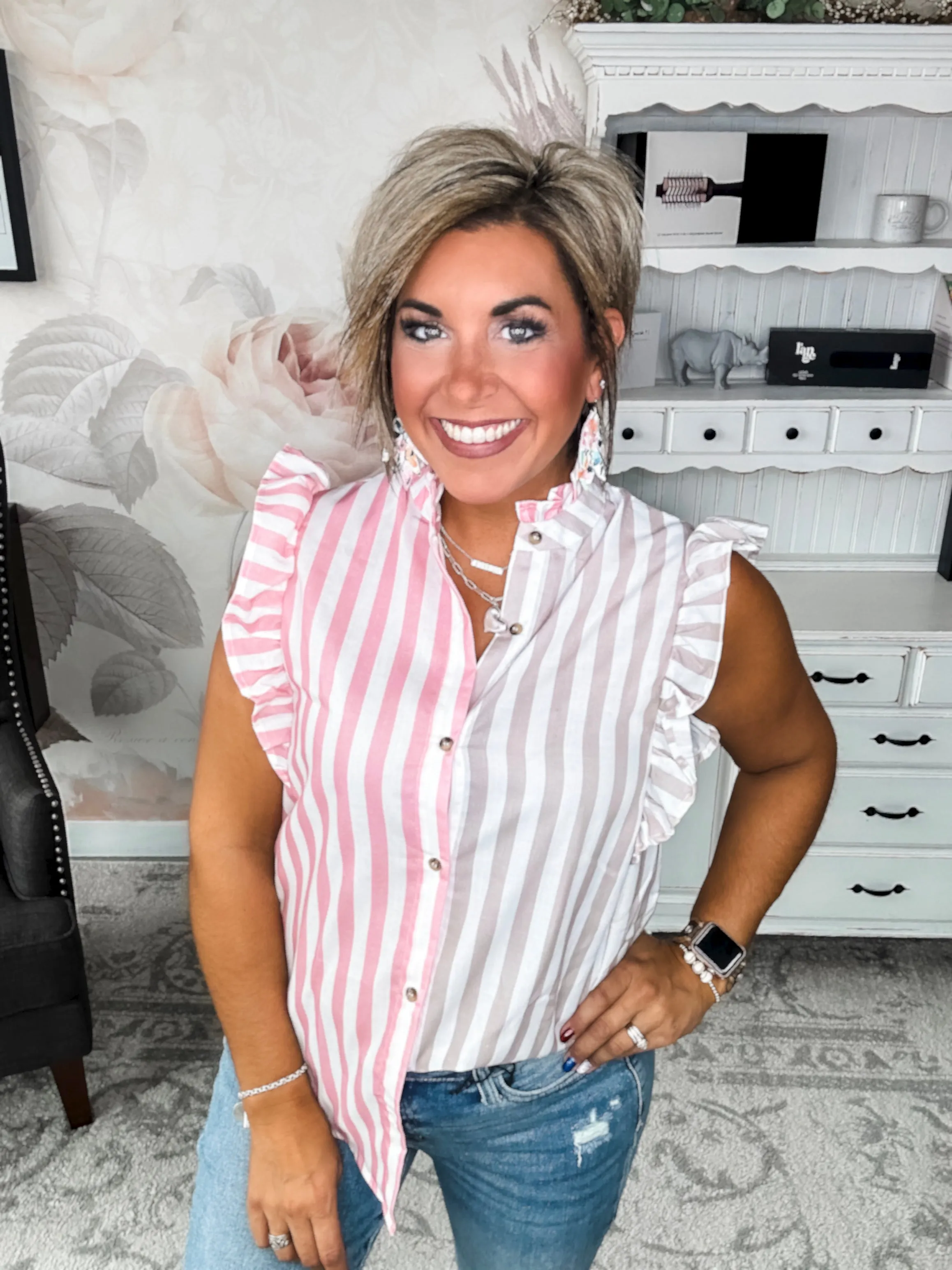 Heart Fall Fast Button Down