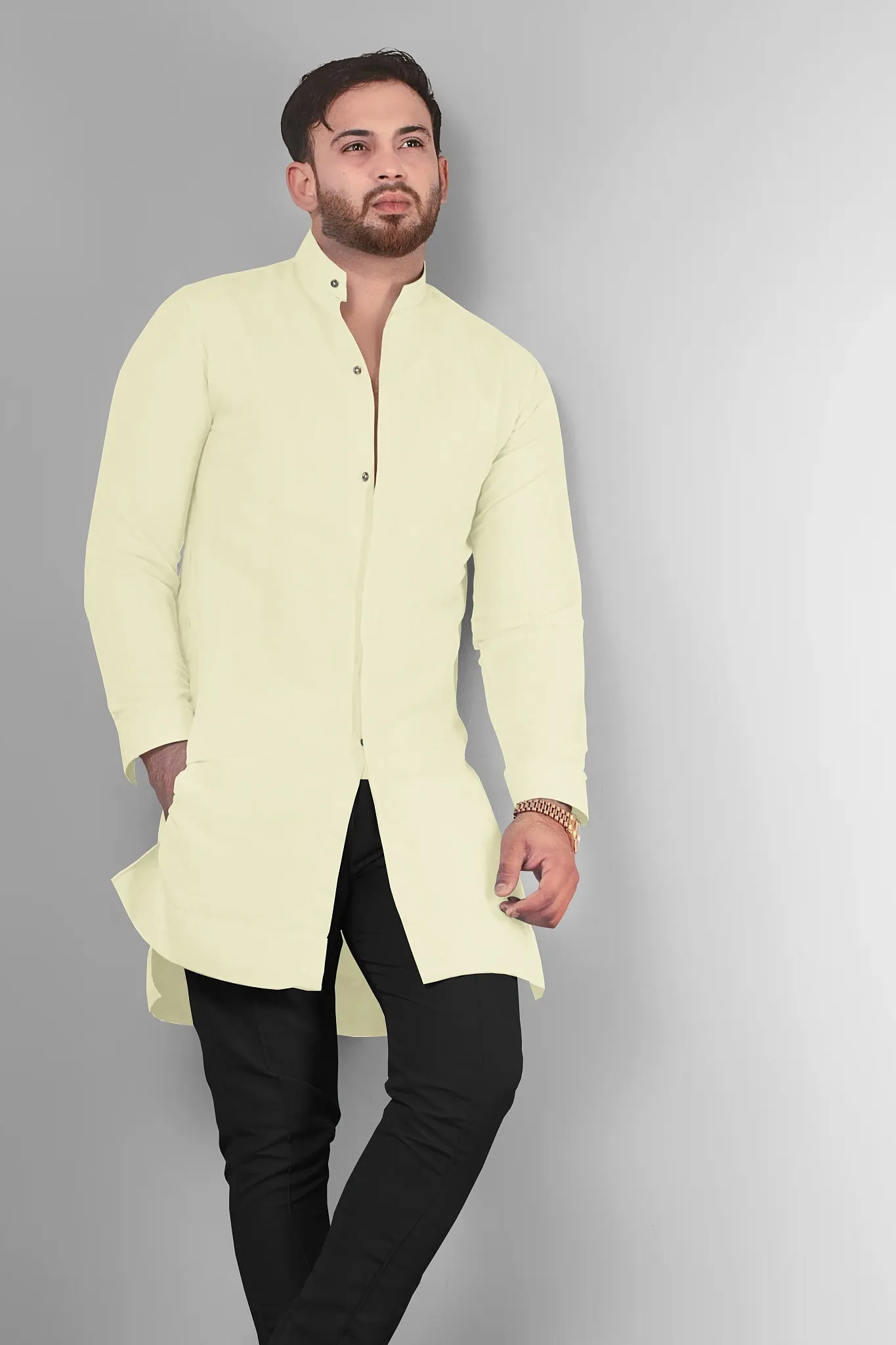 Hemploom - Festive Hemp Kurta in Light Green