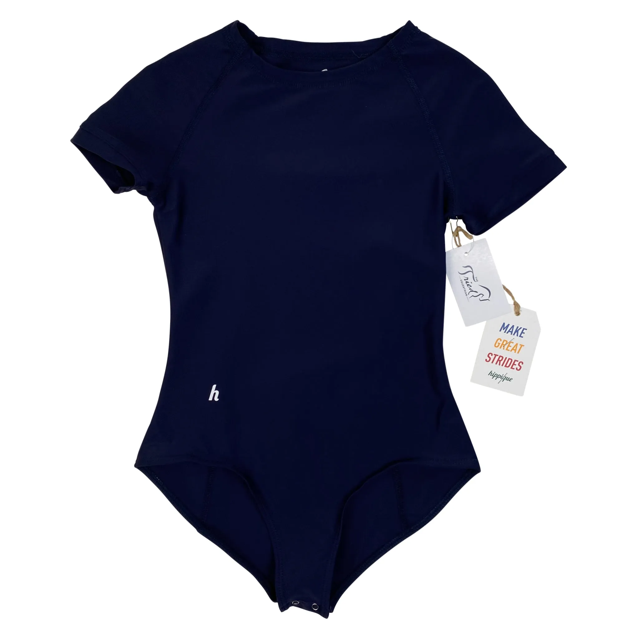 Hippique Short Sleeve Bodysuit in Navy - Children's Medium