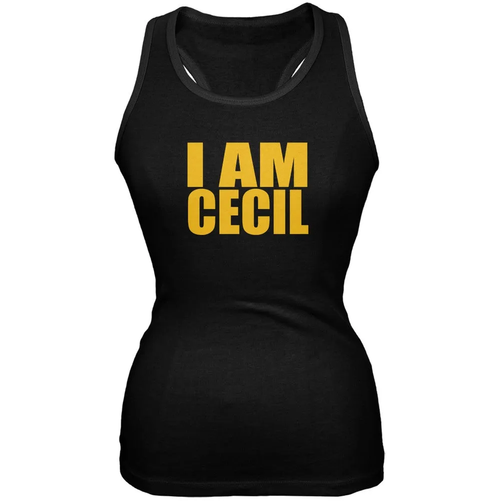 I Am Cecil Black Juniors Soft Tank Top