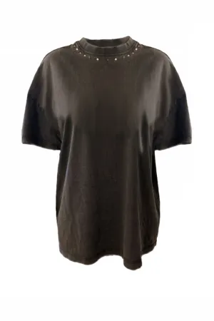 JDY - JDYcarla S/S O-Neck Stud T-Shirt - 4745030 Phantom Neckline Studs