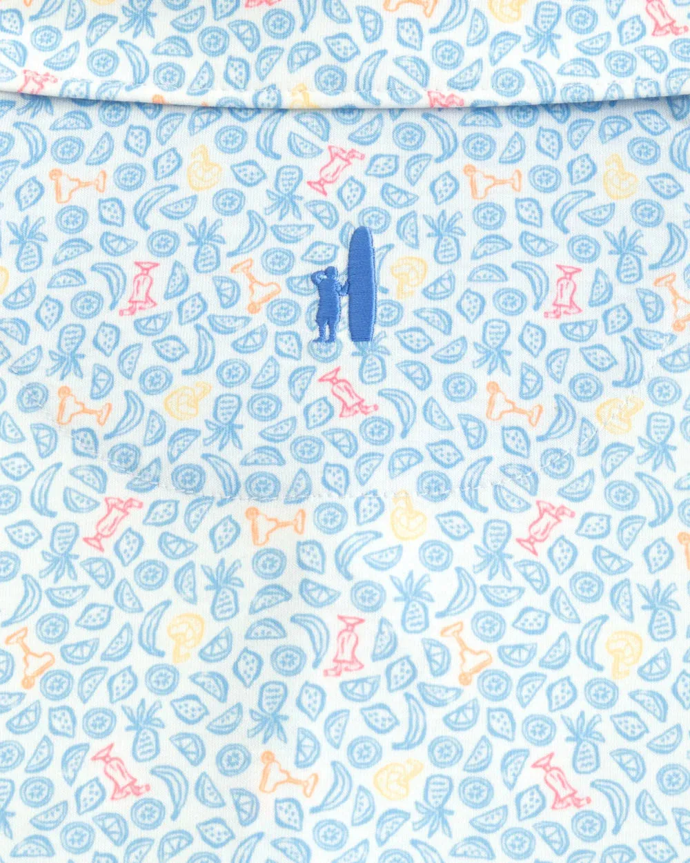Johnnie-O Briley Printed Top Shelf Performance Polo in Maliblu