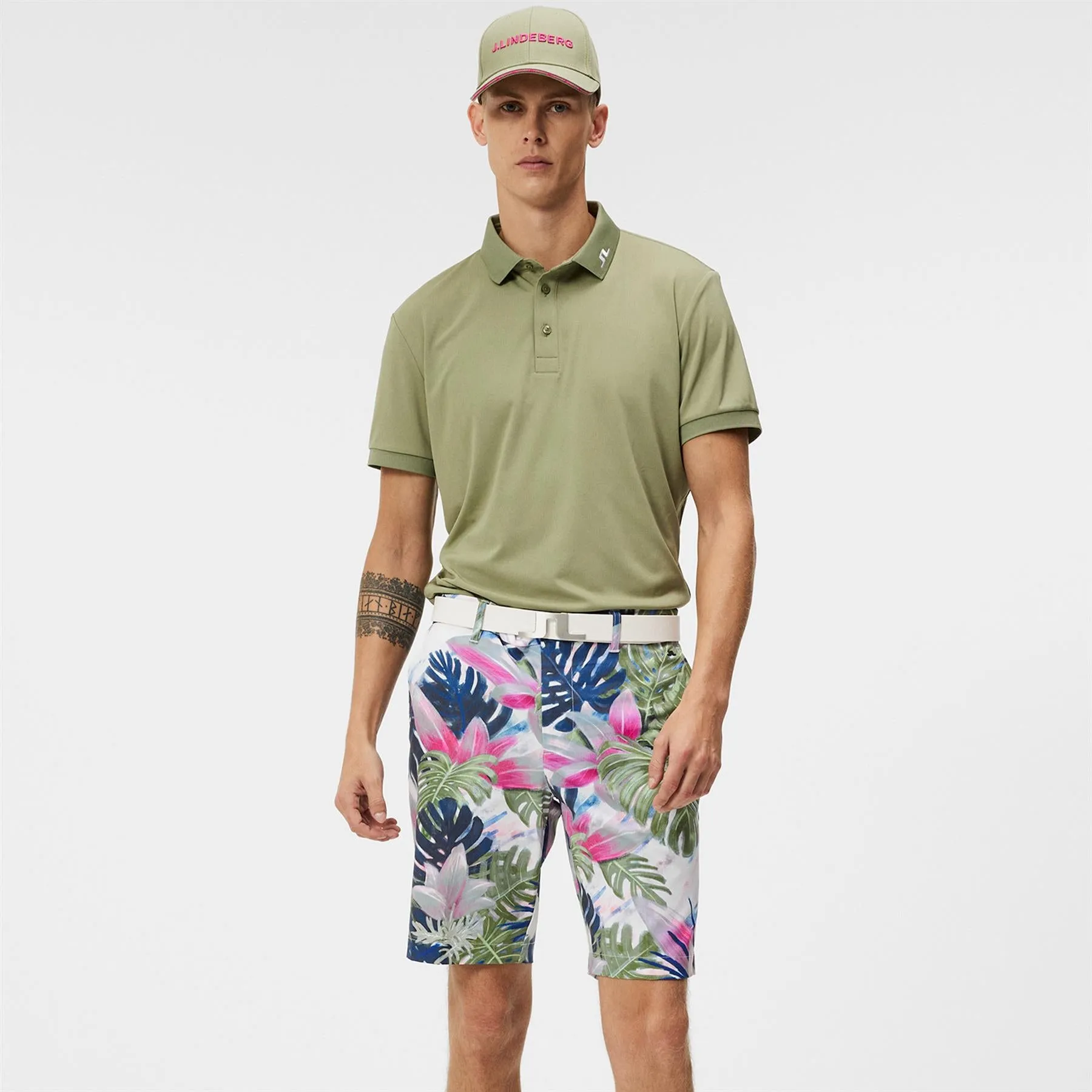 KV Regular Fit TX Jersey Print Polo Oil Green - SS24