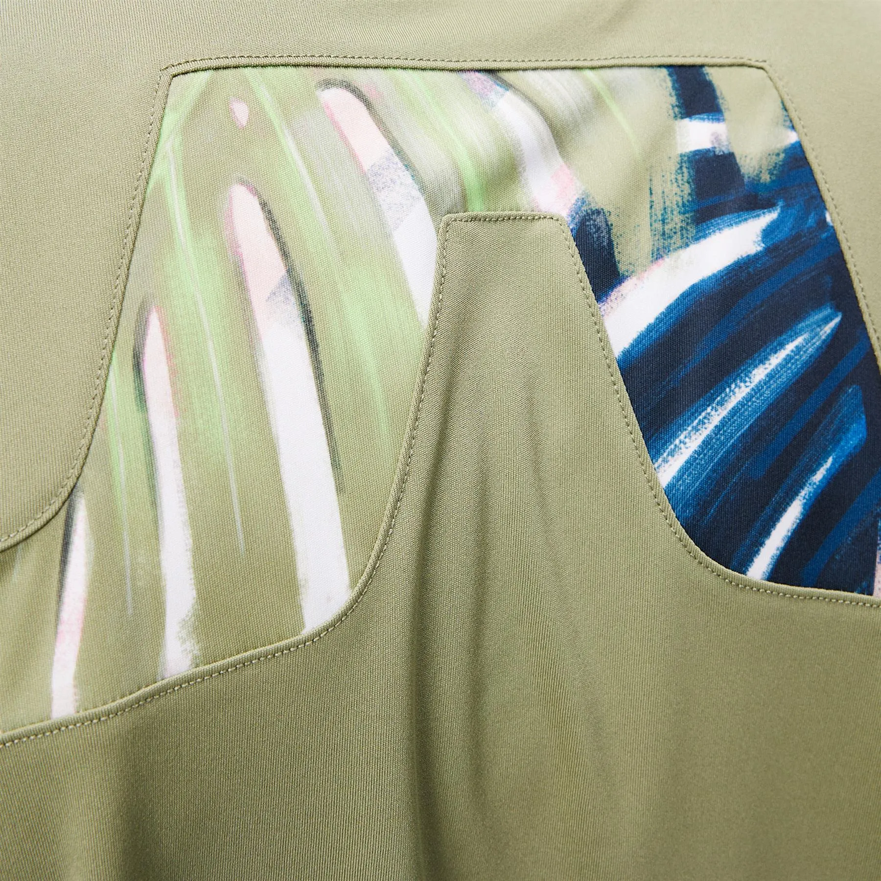 KV Regular Fit TX Jersey Print Polo Oil Green - SS24
