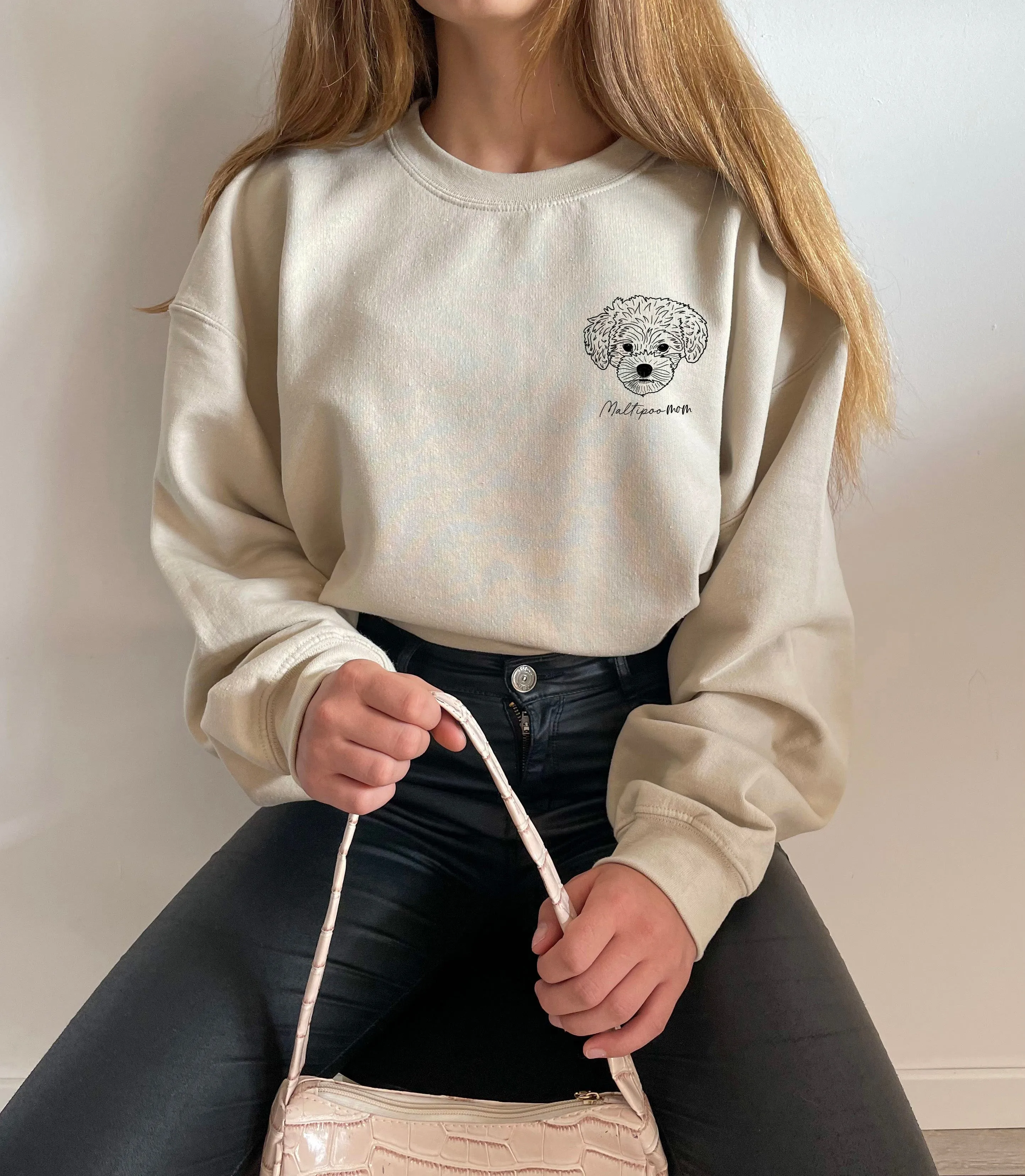 Maltipoo dog mom Classic Soft Sweatshirt