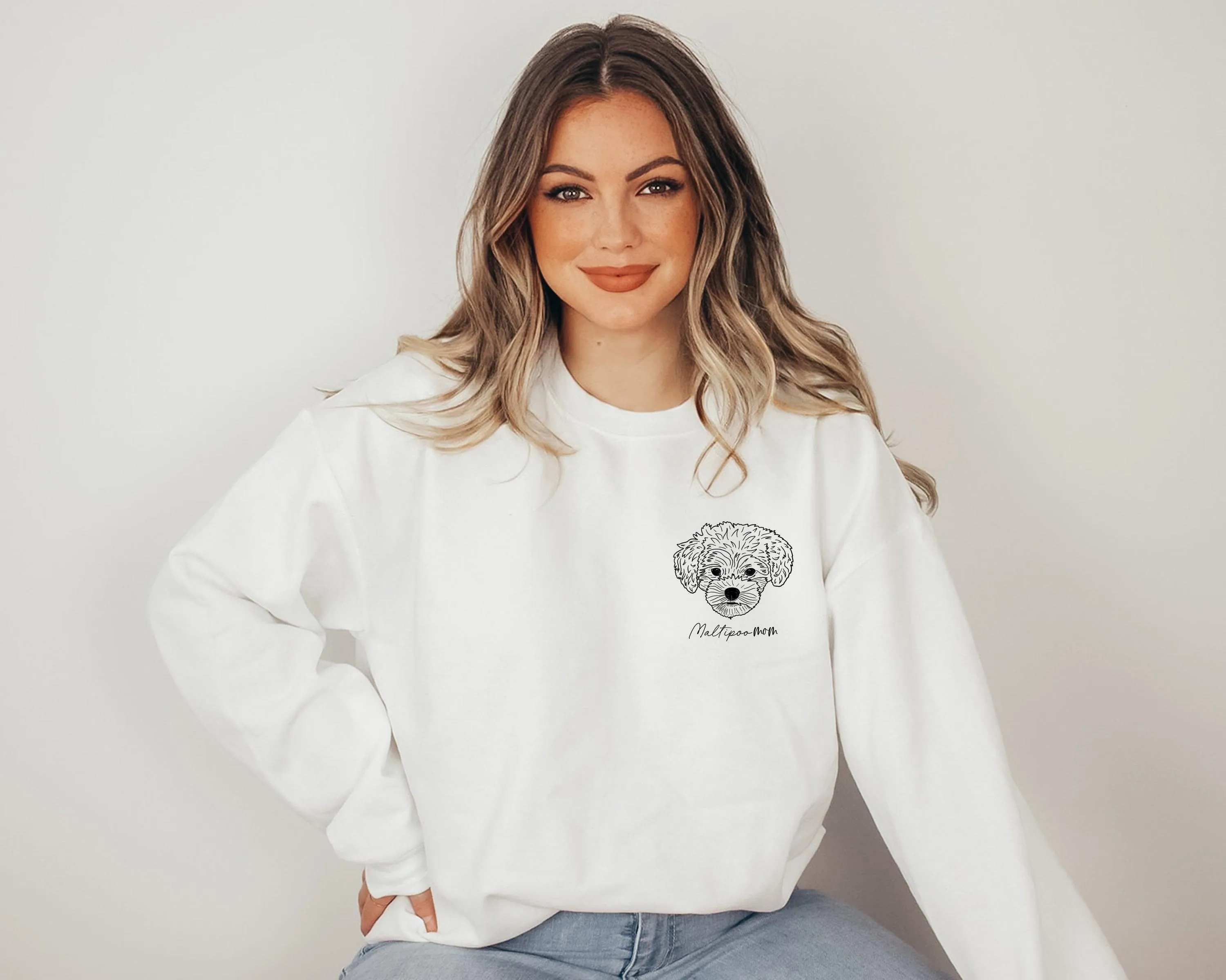 Maltipoo dog mom Classic Soft Sweatshirt
