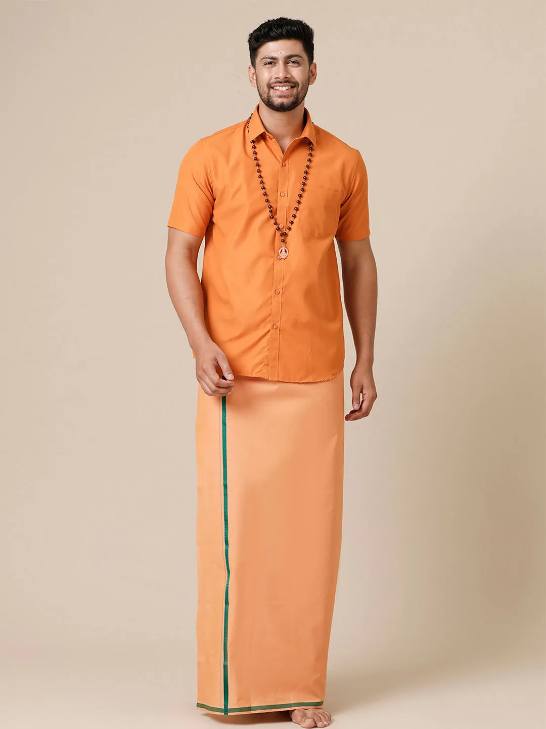 Men Cotton Rich Shirt Devotional Culture Club Kavi