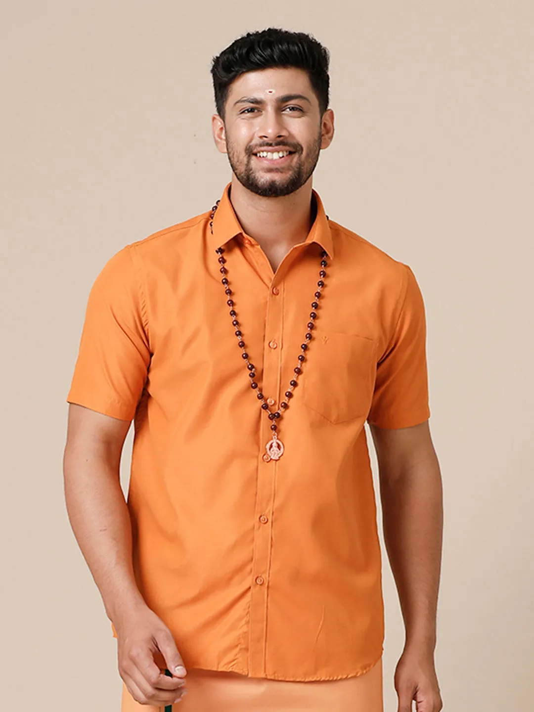 Men Cotton Rich Shirt Devotional Culture Club Kavi